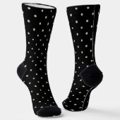 Polka Dot Classic Pattern Polkadot Monochrome ソックス (傾斜あり)