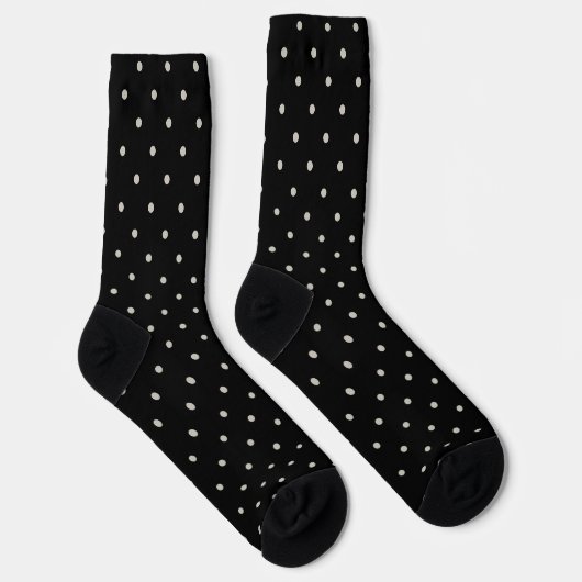 Polka Dot Classic Pattern Polkadot Monochrome ソックス (右)