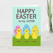 Polka Dot Easter Sister Card カード (正面)