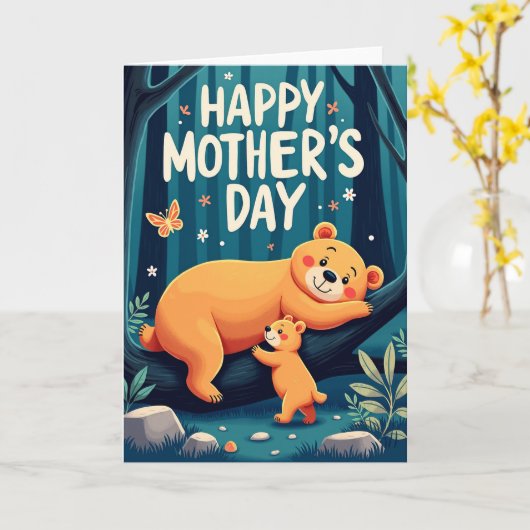 Polka Dot Forest Love Card カード (黄色い花)