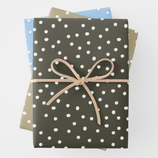 Polka Dot Gift Wrap Earthy Tones Holiday ラッピングペーパーシート