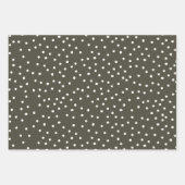 Polka Dot Gift Wrap Earthy Tones Holiday  ラッピングペーパーシート (正面)