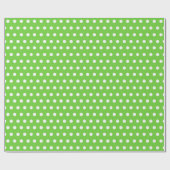 Polka Dot Gift Wrap White and Green ラッピングペーパー (フラット)
