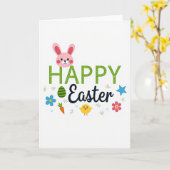 Polka Dot Happy Easter Card カード (黄色い花)