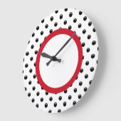 Polka Dot Kitchen Wall Decor Clocks ラージ壁時計 (傾斜)