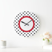 Polka Dot Kitchen Wall Decor Clocks ラージ壁時計 (ホーム)
