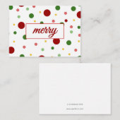 Polka Dot Merry Christmas Card ノートカード (正面/裏面)