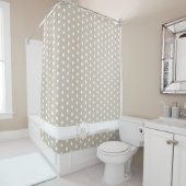 Polka Dot Monogram シャワーカーテン (インサイチュ)