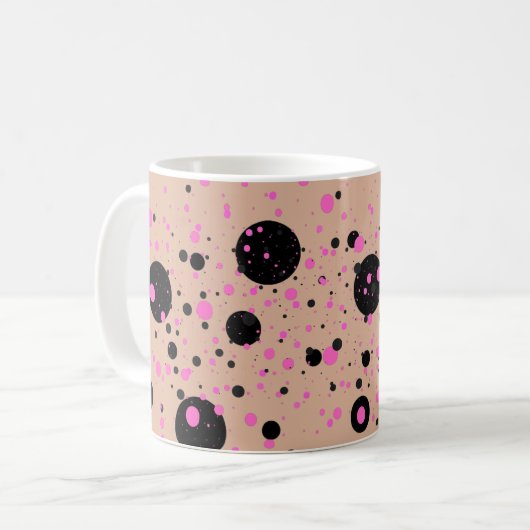 Polka Dot Mug – Stylish Coffee Cup コーヒーマグカップ (正面左)