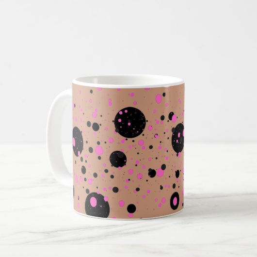 Polka Dot Mug – Stylish Coffee Cup コーヒーマグカップ (正面左)