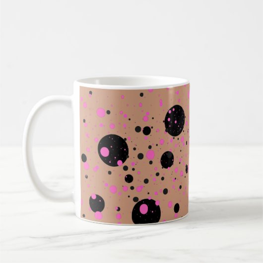 Polka Dot Mug – Stylish Coffee Cup コーヒーマグカップ (左)