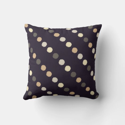 Polka dot seamless pattern. Scribble texture. Text クッション (裏面)