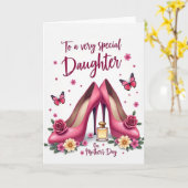 Polka Dot Special Daughter Card カード (黄色い花)