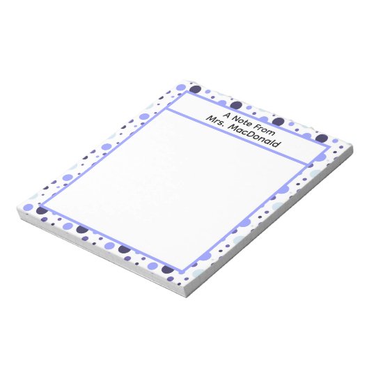 Polka dot teacher appreciation gift ノートパッド (回転)