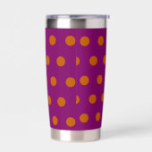 Polka Dot Thermal Tumbler (Deep Magenta & Orange) 保温保冷タンブラー (左面)