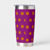 Polka Dot Thermal Tumbler (Deep Magenta & Orange) 保温保冷タンブラー (右面)