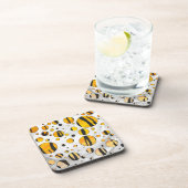 Polka Dot Tiger Black and Orange Print コースター (右側)