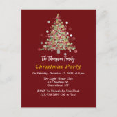 Polka Dot Tree Christmas Party ポストカード (正面)