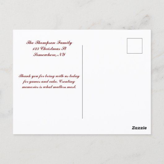 Polka Dot Tree Christmas Party ポストカード (裏面)