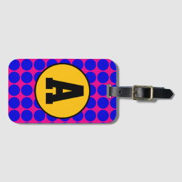 Polka Dots blue ラゲッジタグ