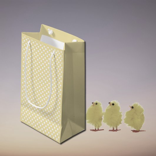 polka dots in butter  yellow スモールペーパーバッグ