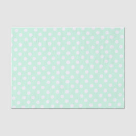 polka dots in pastel mint green 薄葉紙