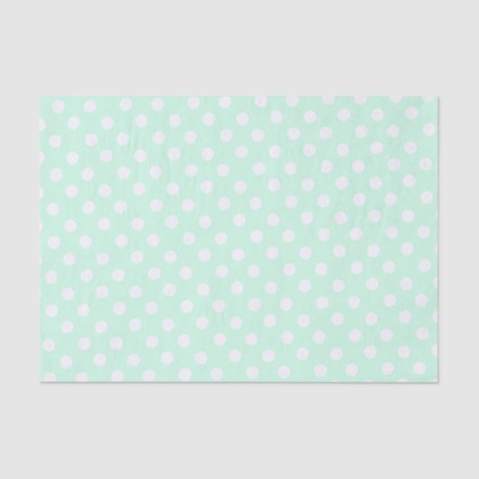 polka dots in pastel mint green 薄葉紙 (正面)