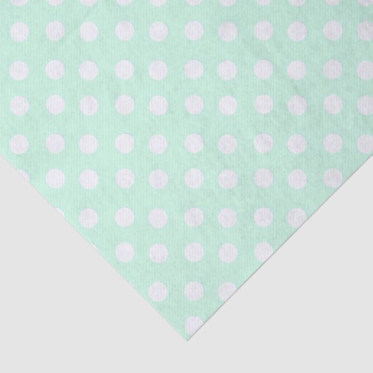 polka dots in pastel mint green 薄葉紙 (詳細)