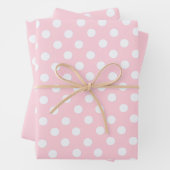 polka dots in pastel pink  ラッピングペーパーシート (インサイチュ)