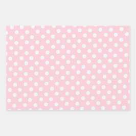 polka dots in pastel pink  ラッピングペーパーシート