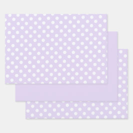 polka dots in  soft lavender ラッピングペーパーシート