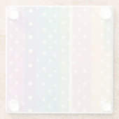 Polka dots in striped pastel shades  ガラスコースター (裏面)
