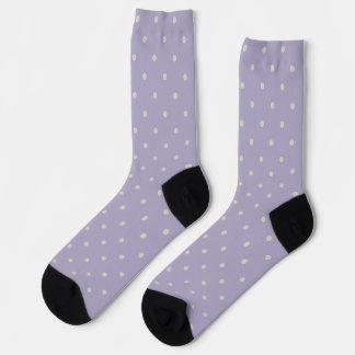 Polka Dots Lavender Cream Polka Pattern ソックス