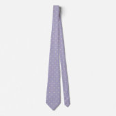 Polka Dots Lavender Cream Polka Pattern ネクタイ (正面)