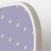 Polka Dots Lavender Cream Polka Pattern ピックルボールラケット (左詳細)