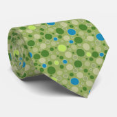 polka dots multicolored retro green ネクタイ (ロール)
