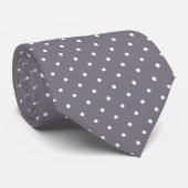 Polka Dots On Gray Background Groomsmen ネクタイ (ロール)