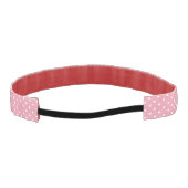 Polka Dots on Pink アスレチックヘッドバンド (裏面)