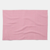 Polka Dots on Pink Pattern キッチンタオル (横)