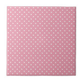 Polka Dots on Pink Pattern タイル (正面)