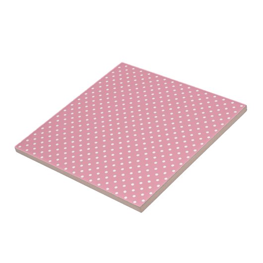 Polka Dots on Pink Pattern タイル (側面)