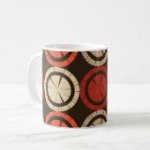Polka dots seamless pattern. Mosaic of ethnic figu コーヒーマグカップ (正面左)