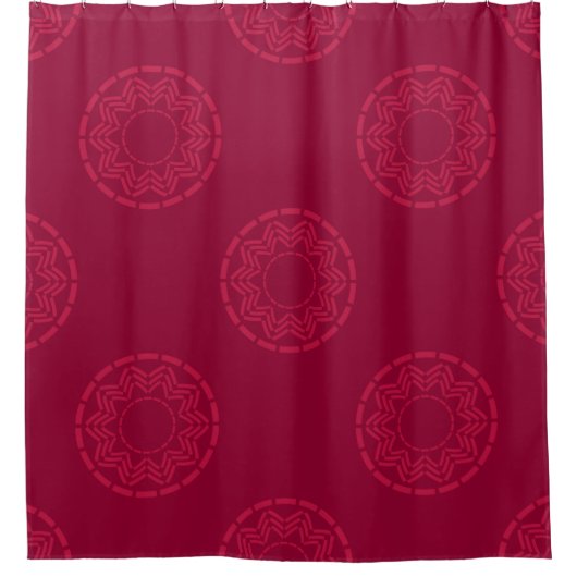 Polka dots seamless pattern. Vintage geometric bac シャワーカーテン (正面)