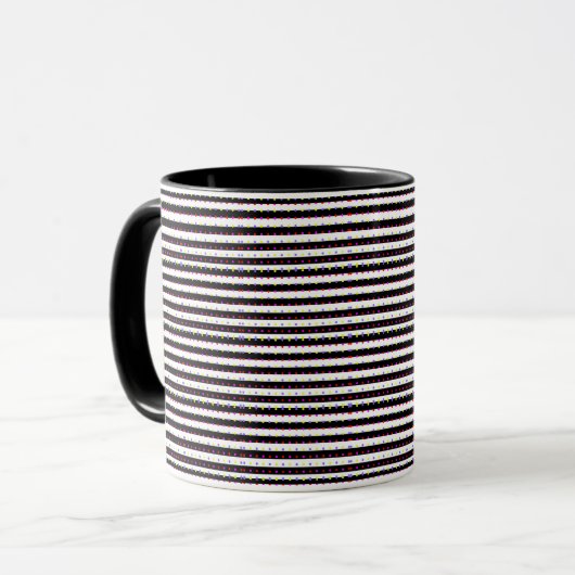 polka dots stripes geometric shapes pattern art マグカップ (正面左)