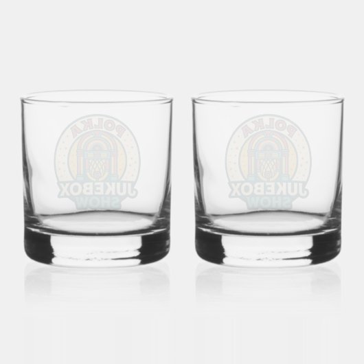 Polka Jukebox Logo Drinkware Set ウイスキーグラス (裏面)
