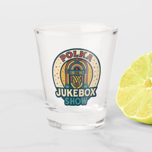 Polka Jukebox Logo Shot Glass ショットグラス (正面)