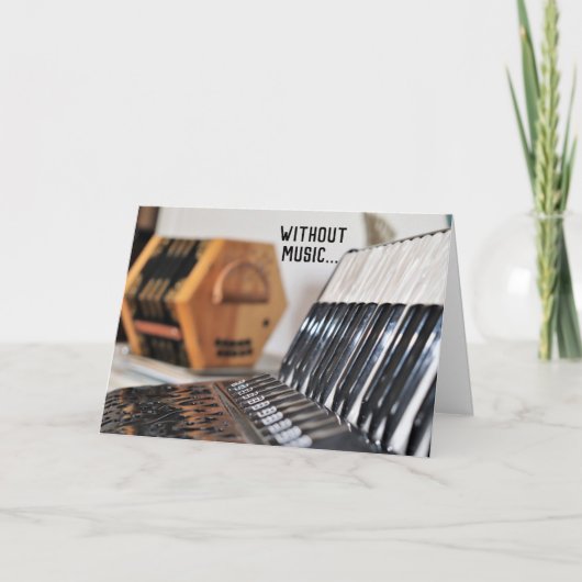 Polka Lover Accordion Accordionist 考え's You カード (正面)