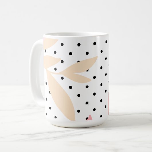 Polka Pattern, 15oz Coffee Mug コーヒーマグカップ (正面左)