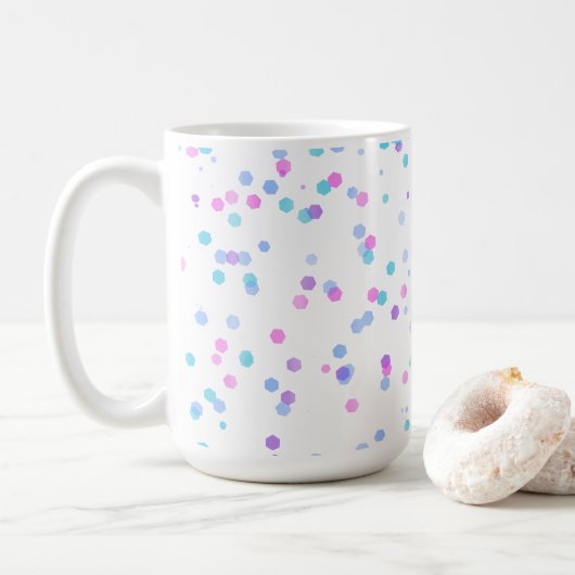 Polka Pattern, 15oz Coffee Mug コーヒーマグカップ (ドーナツ)