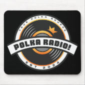Polka Radio Mousepad (Black) マウスパッド (正面)